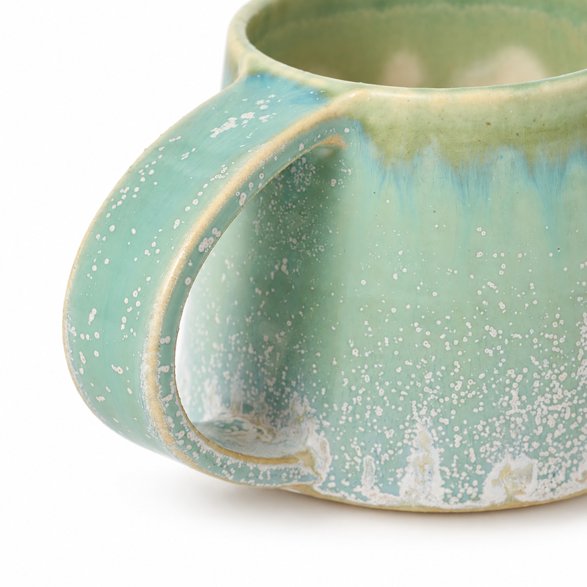 Azu Aoyagi MUG 001（グリーン）白背景 ディテール写真